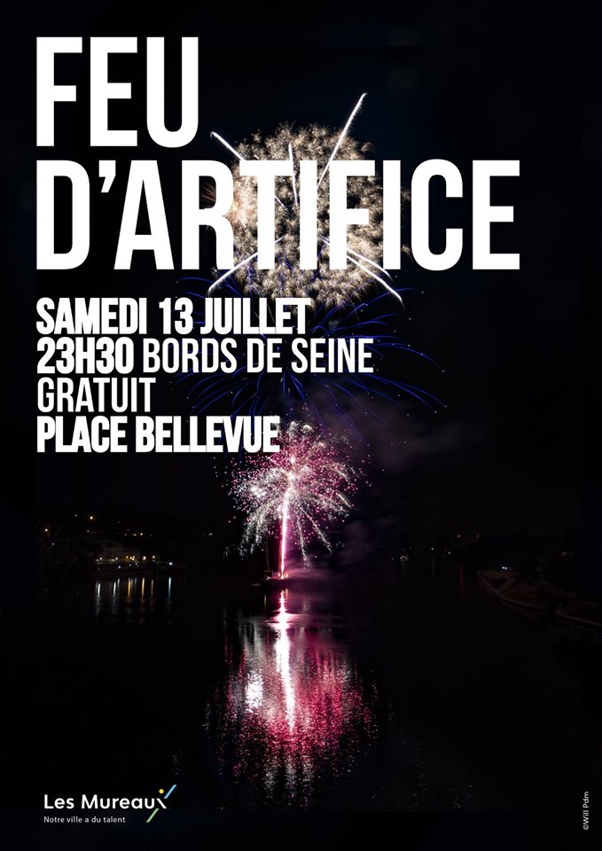 feu d'artifice 13 juillet Les Mureaux