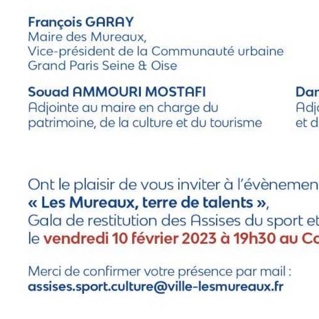 gala de restitution des Assises Sport Culture « Les Mureaux, terre de talents »
