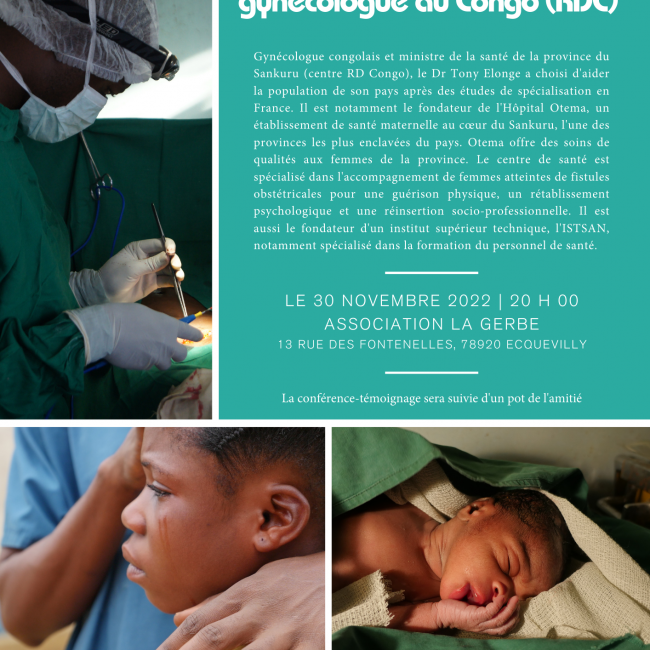 Conférence témoignage d&rsquo;un gynécologue au Congo (en présentiel ou visio)