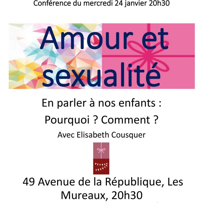 conférence de mercredi 24 : Amour et sexualité