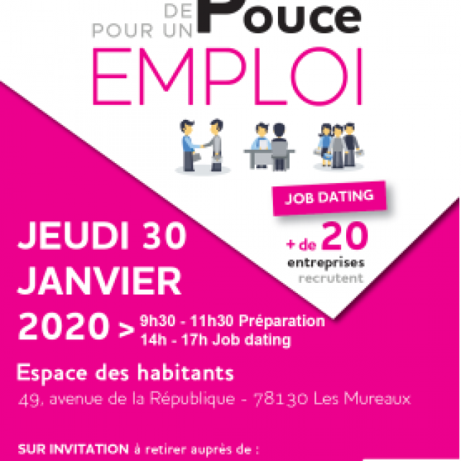 JOB-DATING / COUP DE POUCE pour l&#8217;emploi