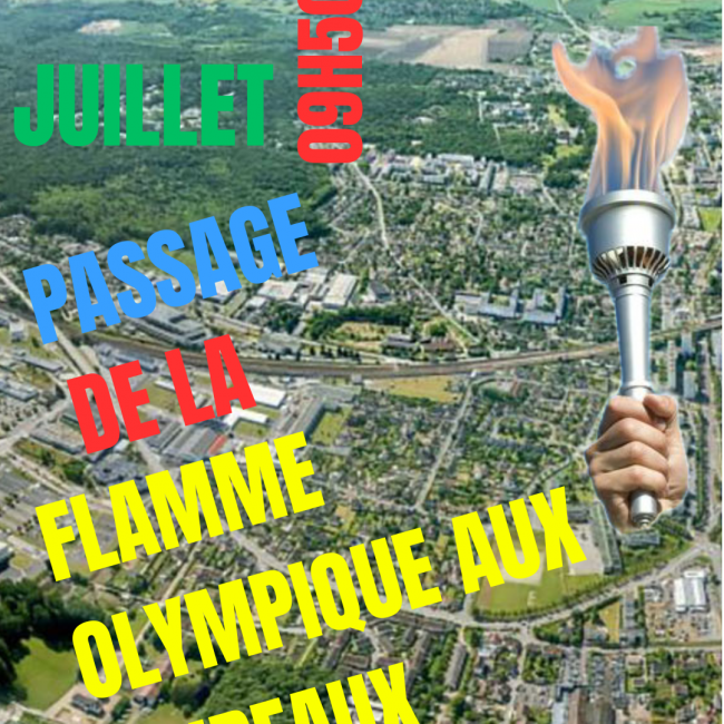 Passage de la flamme Olympique aux Mureaux le23 Juillet 2024