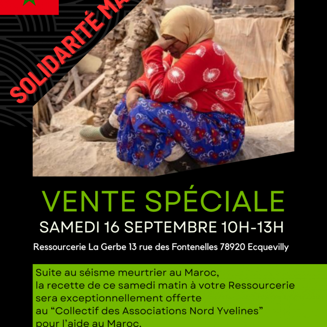 Vente Solidarité pour le Maroc