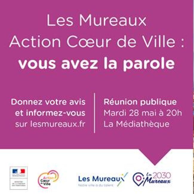 Réunion publique : Les Mureaux Action Cœur de Ville