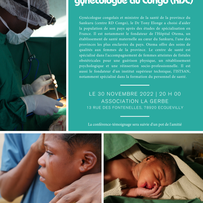 Conférence témoignage d&rsquo;un gynécologue au Congo (en présentiel ou visio)