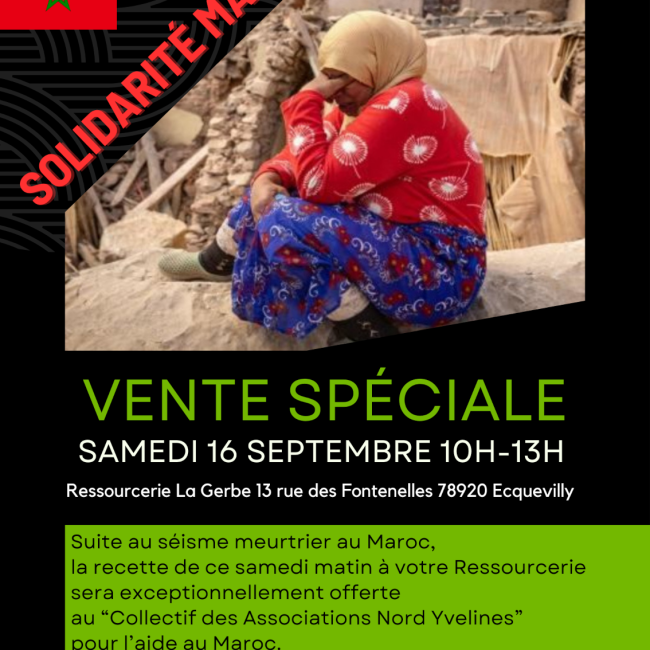 Vente Solidarité pour le Maroc