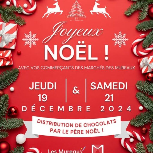 Distribution chocolat par le père Noel