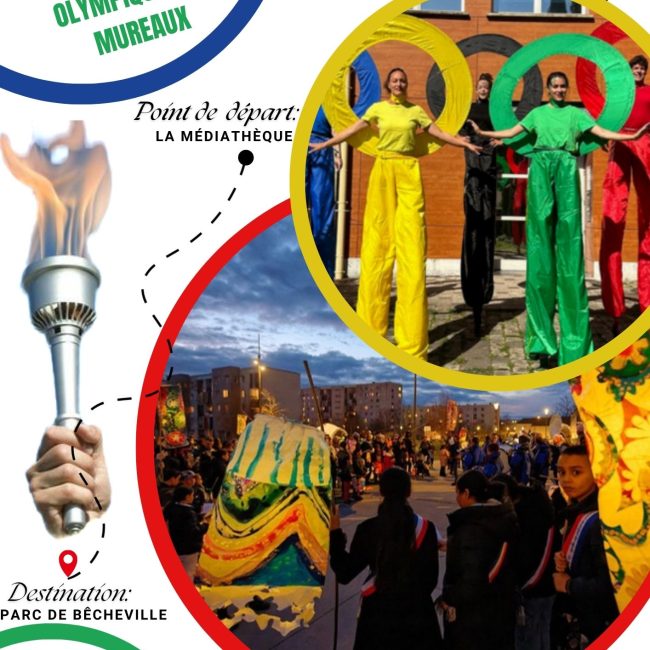 La balade lumineuse de la flamme Olympique