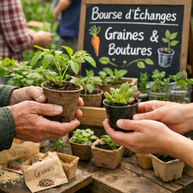 Bourse d&rsquo;échanges de graines potagères et boutures