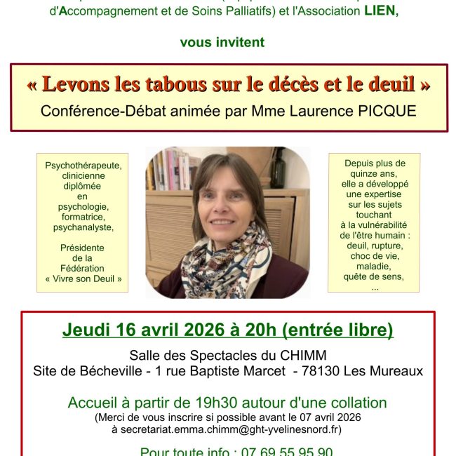 Conférence Levons les tabous sur les décès et le deuil
