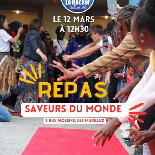 Repas saveurs du monde au Rocher antennes Les Mureaux