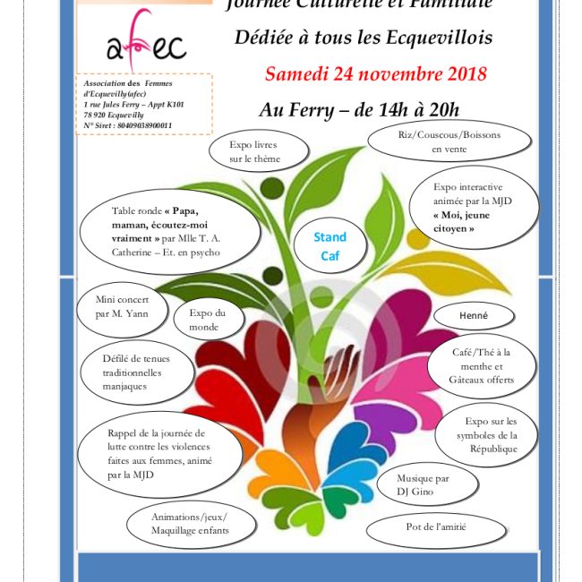 Journée Culturelle et Familiale de l&rsquo;Afec